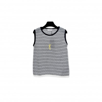 YSL STRIPED KNIT VEST